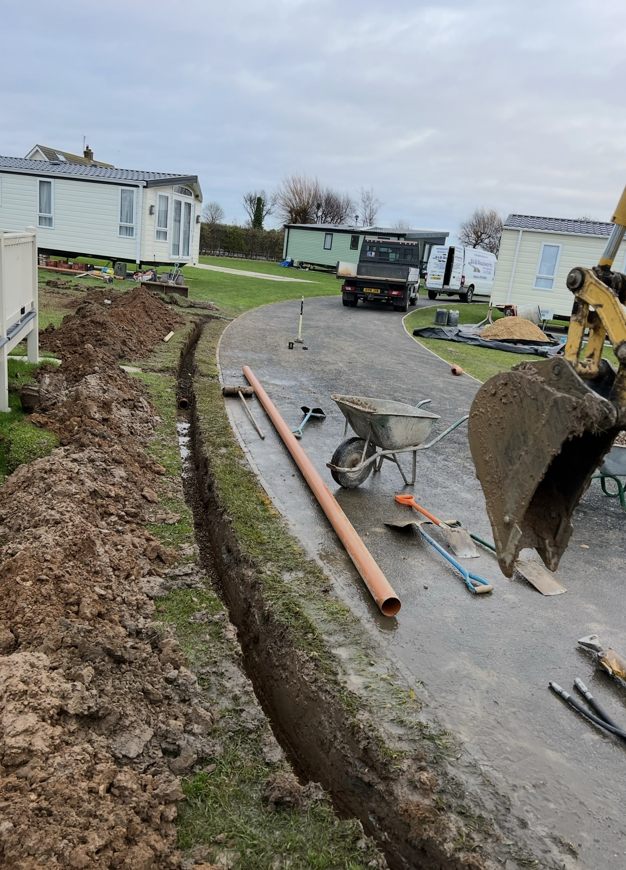Soakaway pipe work